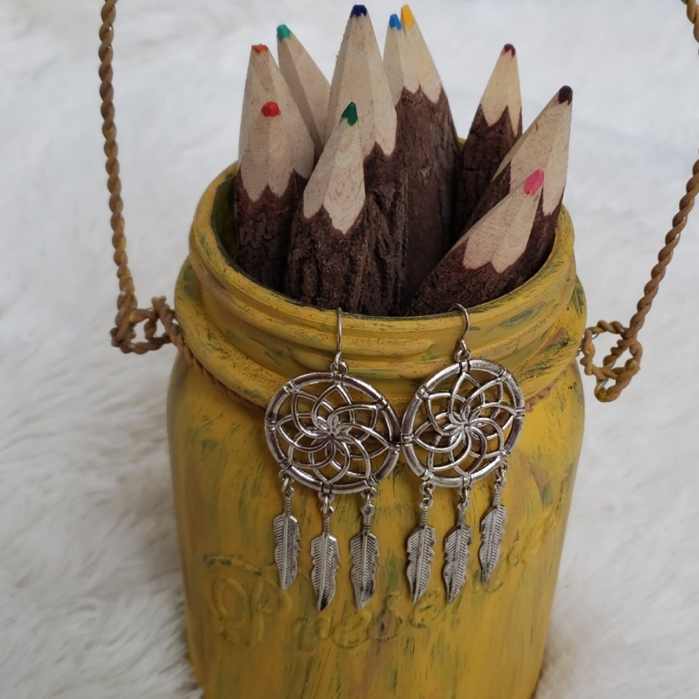 Dream catcher earrings